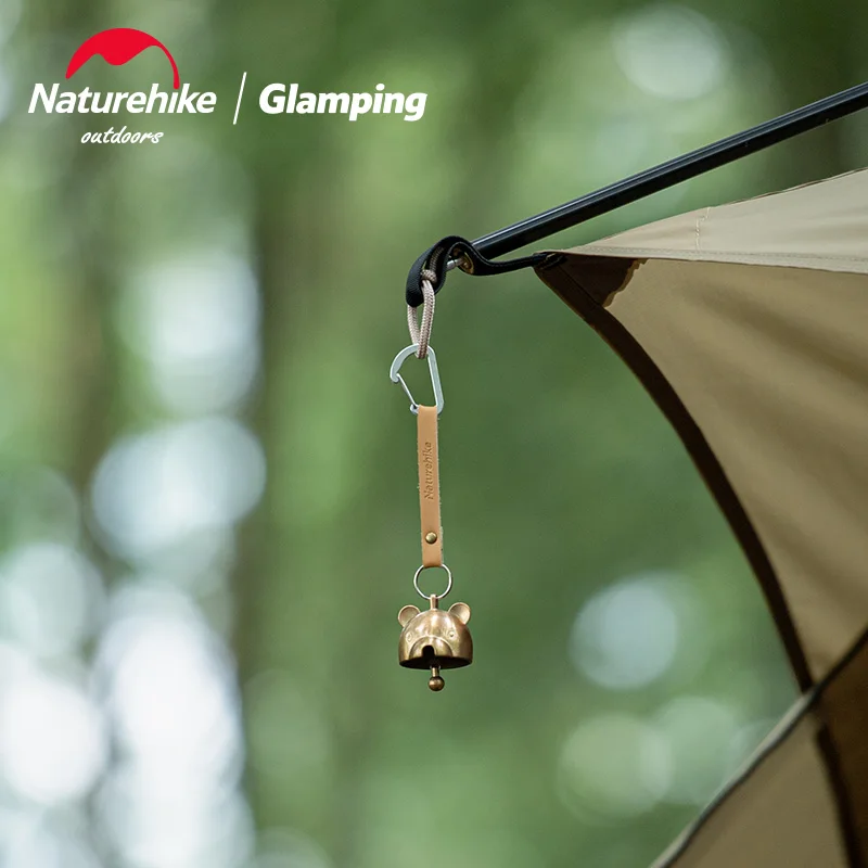 Naturehike Outdoor Little Bear Bell Backpack Tent Car Atmosphere Lovely Pendant Travel Picnic Party Decorate Brass Wind Chime