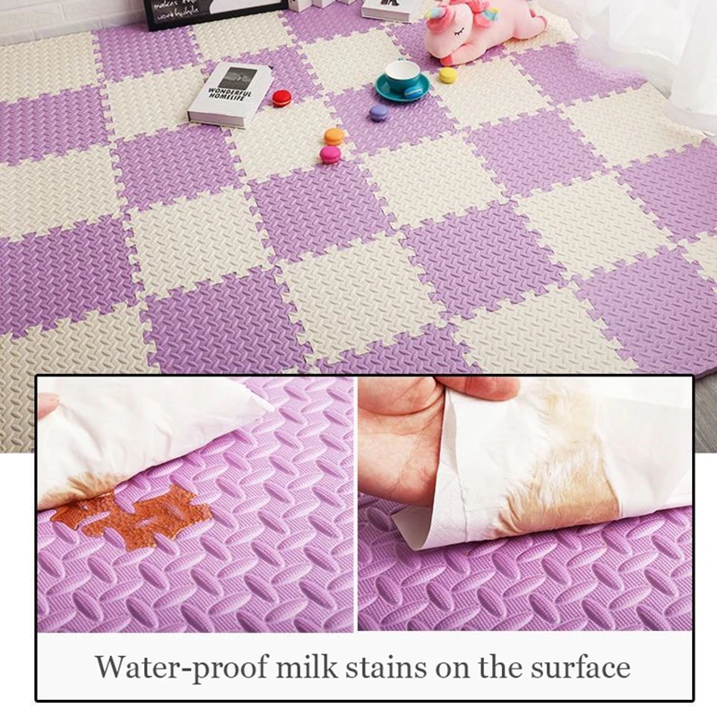 EVA Foam Baby Puzzle Mat Play Mat Kids Interlocking Exercise Tiles Rugs Floor Tiles Toys Carpet Soft Carpet Climbing Pad 1 Cm