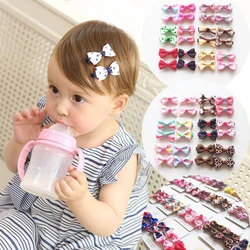 10Pcs Candy Color Baby Mini Small Bow Hair Clips Safety Hair Pins Barrettes for Children Girls Kids Hair Accessories