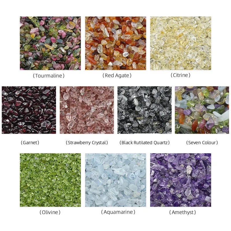 Piedras preciosas naturales para decoración de Acuario, cristales de grava a granel, rocas y minerales en bruto curativos, 20/50/100g