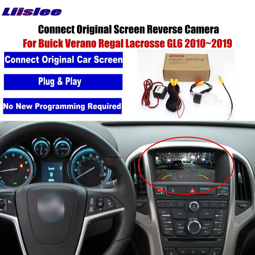 

For Buick Regal GL6/GL-6 2010-2019 Car Rear View Back Camera Adapter RCA HD CCD CAM OEM Display Reversing Image Upgrade Kit