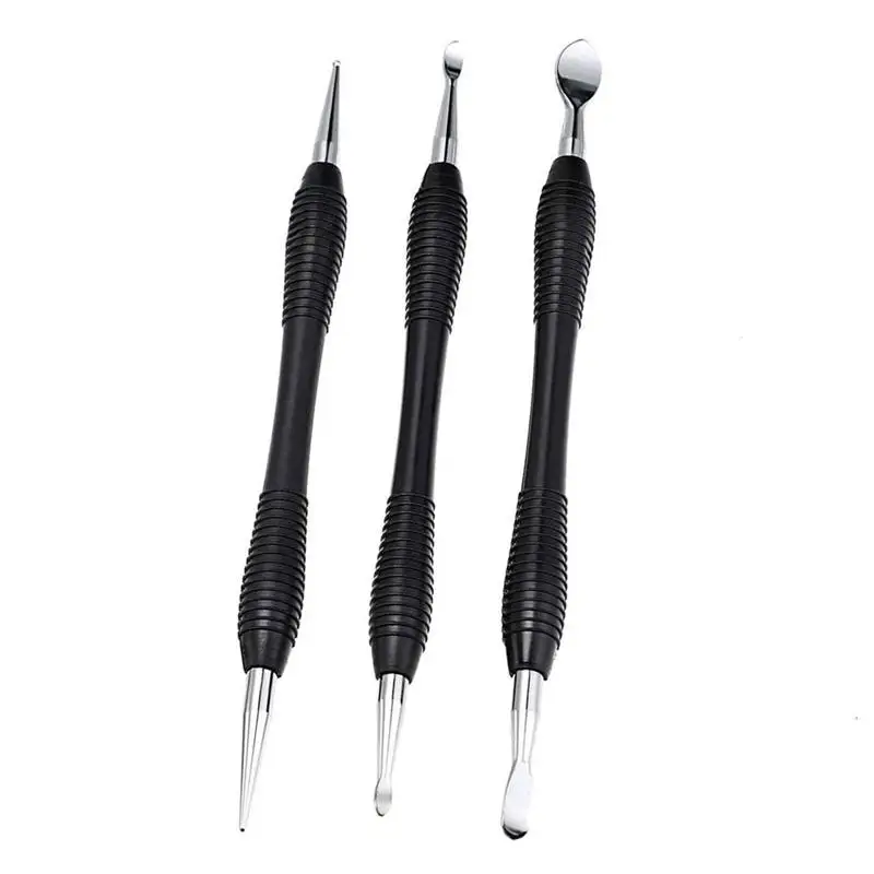 3Pcs Carving Tools Craft Carving Equipments for Household Black (Cone Deep Hook Shallow Hook 1 for Each)