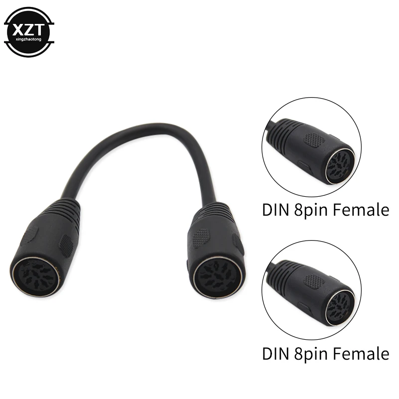 

20cm 8 pin DIN Plug Female Lnline Audio Adapter DIN-8P Plug Signal Audio AV Connector for DIN 3 5 7 8 Midi Cable