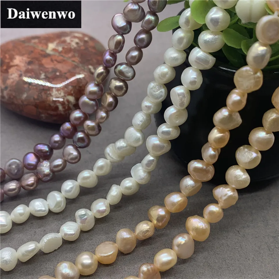 3 Colors Freshwater Accidental Pearl Cross Hole Irregular Shape DIY for Jewelry