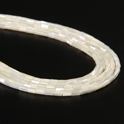 3x5mm White Mother of Pearl Shell Beads Tube Natural Pearl Shell Cylinder Beads for Jewelry Making Bracelet Necklace DIY 15