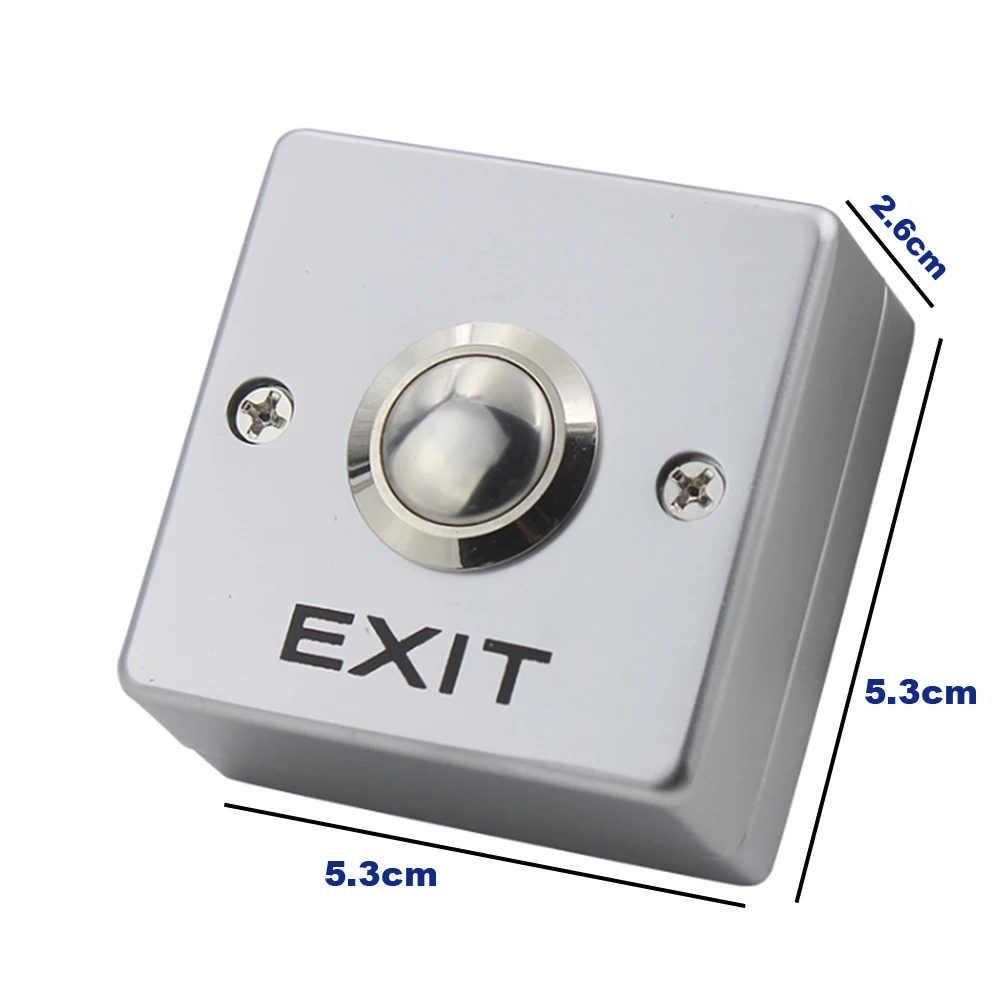 Zinc Alloy Door Exit Button Switch For Access Control System Electric Lock Push Exit Release Button Switch