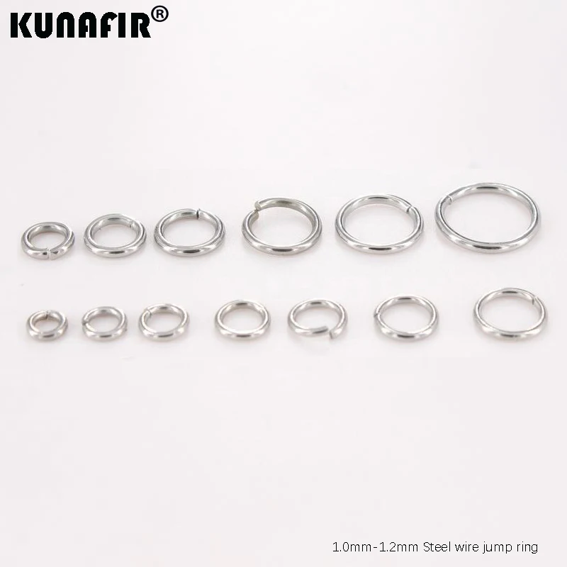 0.9mm-1.2mm Steel wire stainless steel jump rings 200pcs -1000pcs DIY accessories necklace chains parts