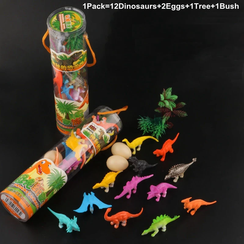 

1Can=12pcs mimi Dinosaur Figures Model Barreled Jurassic Dinosaur Set for Children's Simulation Dinosaur Ornaments Toys