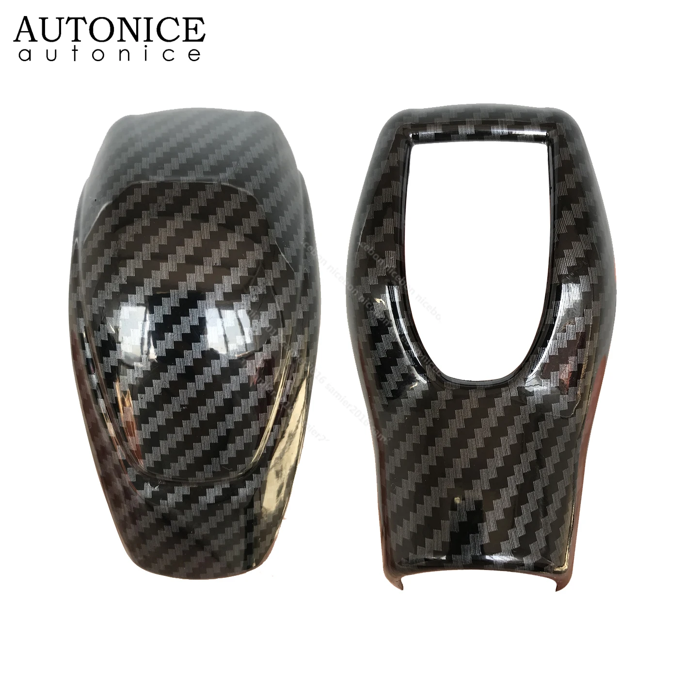 Carbon Fiber Color Gear Shift Knob Decorator Cover Trim Fit for Focus Kuga Escape C-MAX Transit Connect Fusion Mondeo AT