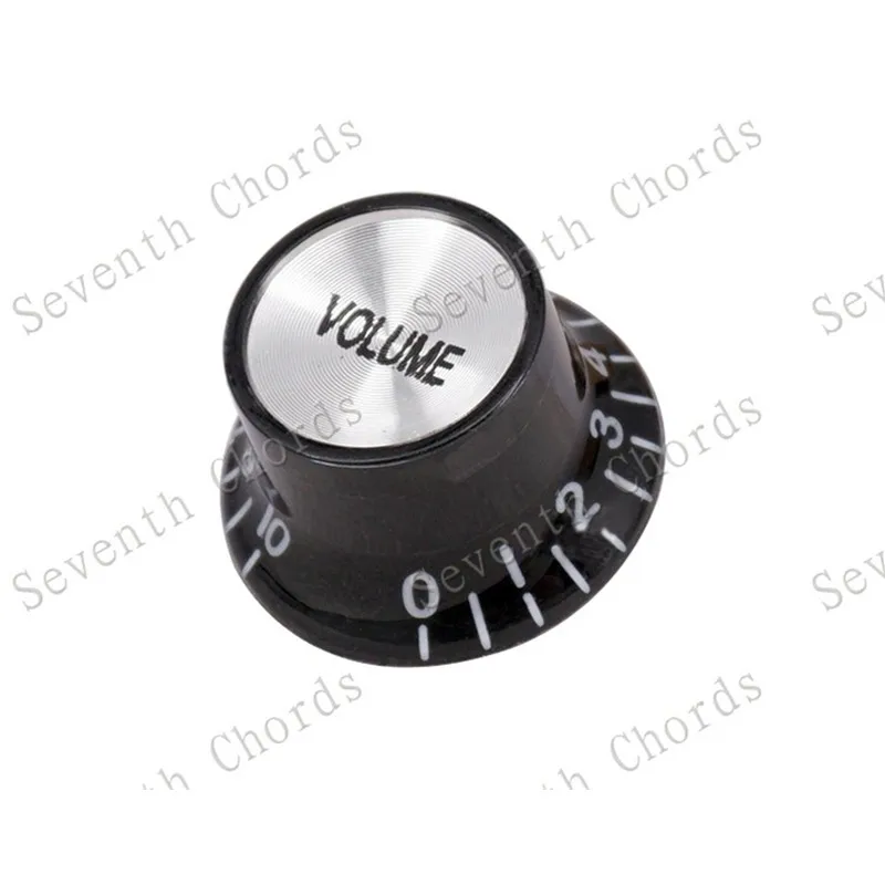 4 Stück/Set Schwarze Kunststoff-Gitarren-Lautstärkeregler-Kappen Potentiometer-Kappen Musikinstrumente Großhandel – Detail 4