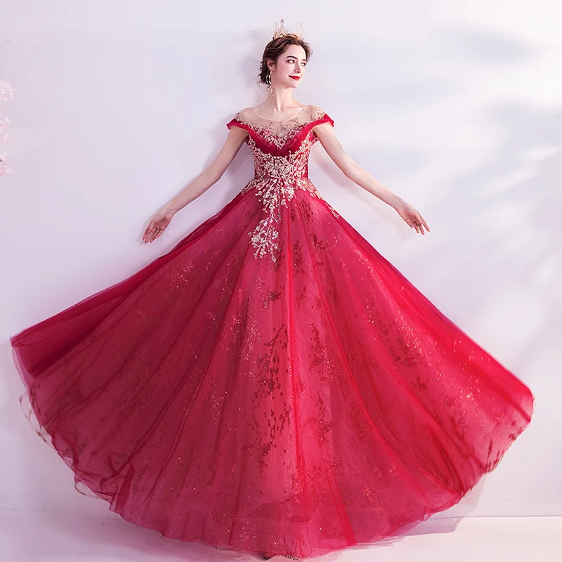 

2023 New Red Long Evening Dress Banquet Dress Prom Party Robe De Soiree Longue Formal Dress Simple Robe De Soiree