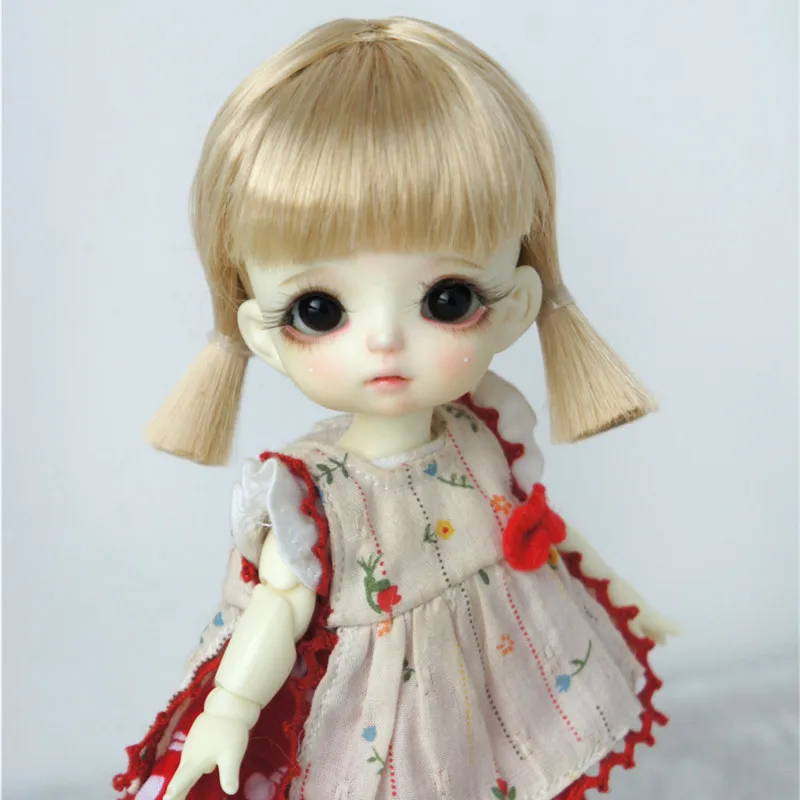 

JD554 1/8 1/6 1/4 1/3 Twins Short Pony Doll Wigs OB11 6-7Inch 7-8Inch 8-9Inch YOSD MSD SD DODSynthetic Mohair BJD Accessories