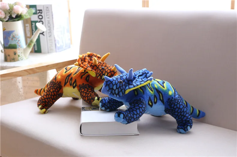 lovely cartoon Triceratops dinosaur plush toy soft doll kids toy throw pillow Christmas gift h0549