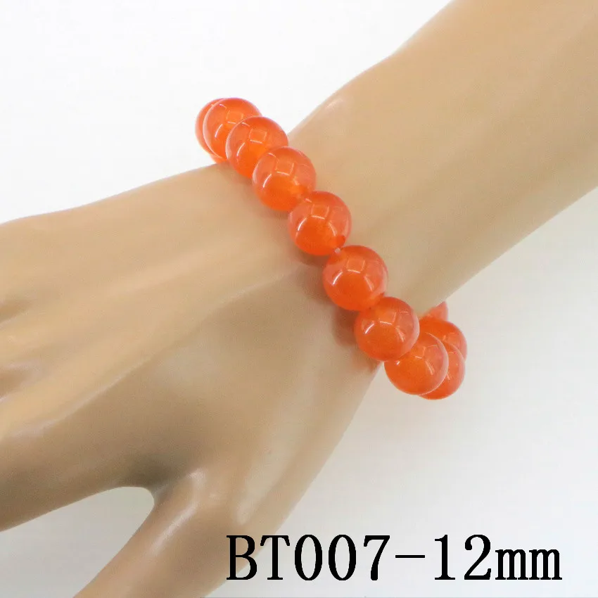 Natural Stone Orange Jades 6-12mm Round Bead Bracelet Gems Crystals Accessories Yoga Man Woman Gift Christmas Wholesale Price