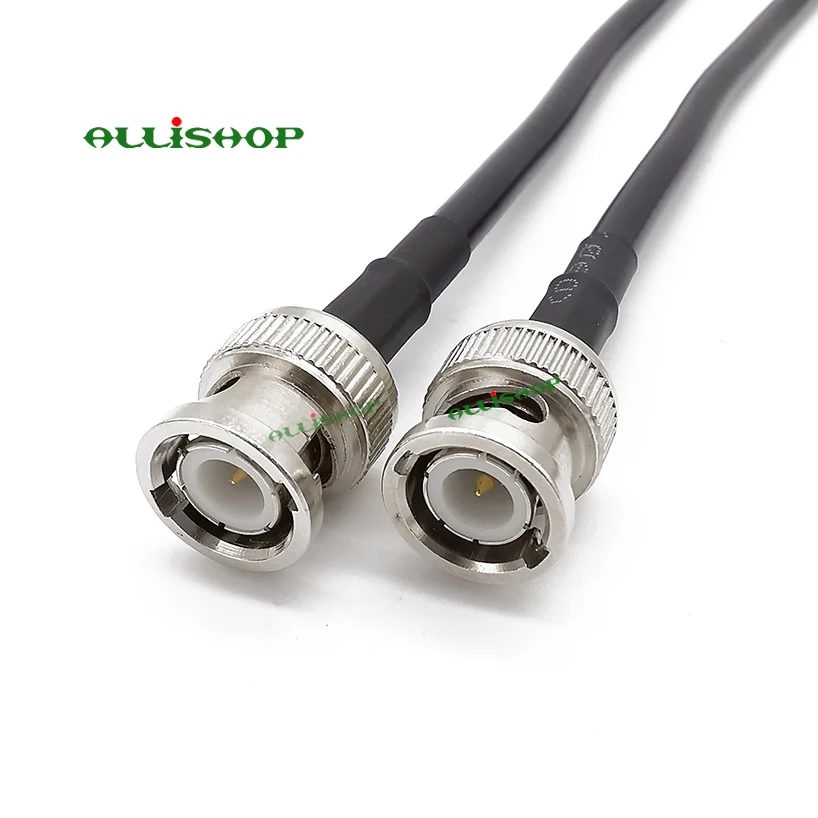 RG58 Coaxial Cable with BNC Male to BNC Male Extension Cable For FM Transmitter Amateur Radio Camera Monitor 2/5/6/8/10/12/15M