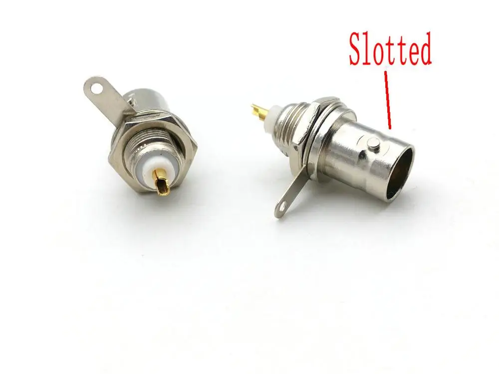 

100PCS-200pcs BNC Female Slotted Connector Chassis Panel Mount Monitor Accessories