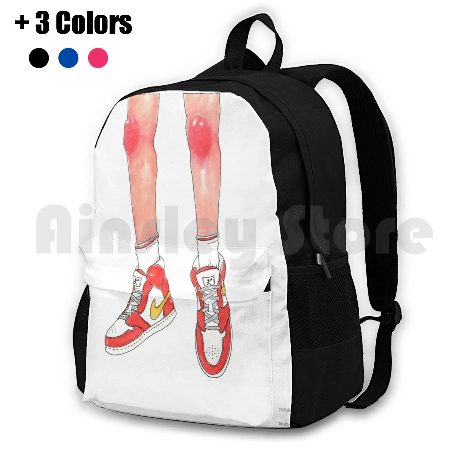 Sneakers Outdoor Hiking Backpack Riding Climbing Sports Bag Sport Sports Basketball Player Ball Red Yellow Process Trust The