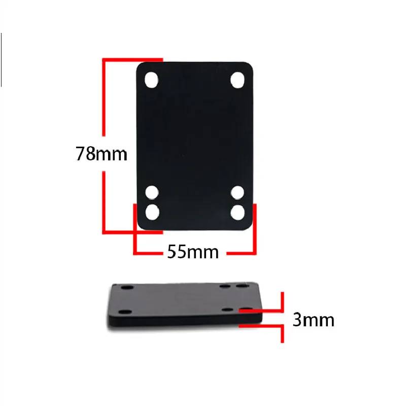 3mm 6mm 9mm miękka grubość deskorolka piony podkładki Longboard amortyzacja Riser Road Pad Skate Board akcesoria 2 sztuk/partia