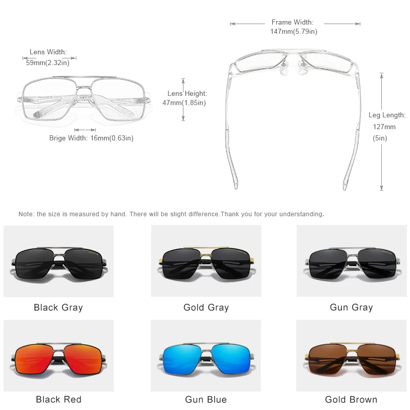 KINGSEVEN 2022 Brand Men\'s Aluminum Sunglasses Driving Eyewear For Men/Women Oculos De Sol UV Blocking  HD Polarized Sun Glasses