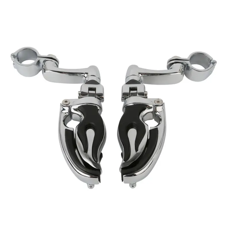 

Motorcycle 1-1/4'' 32mm Highway Engine Guard FootPeg Footrest With Clamps For Harley Iron 883 1200 Honda Yamaha