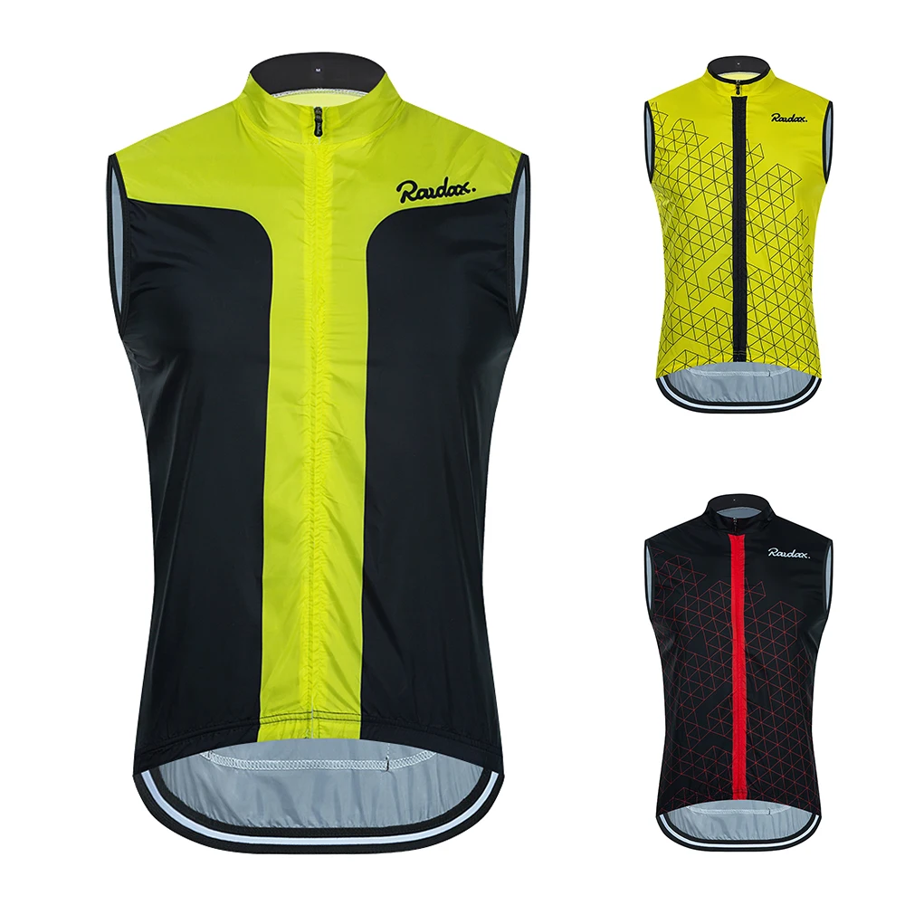 

Raudax Fluorescent Yellow Sleeveless Cycling Vest Reflective Ciclismo Cycling Jersey Windproof Cycling Clothing Motorcycle Vest