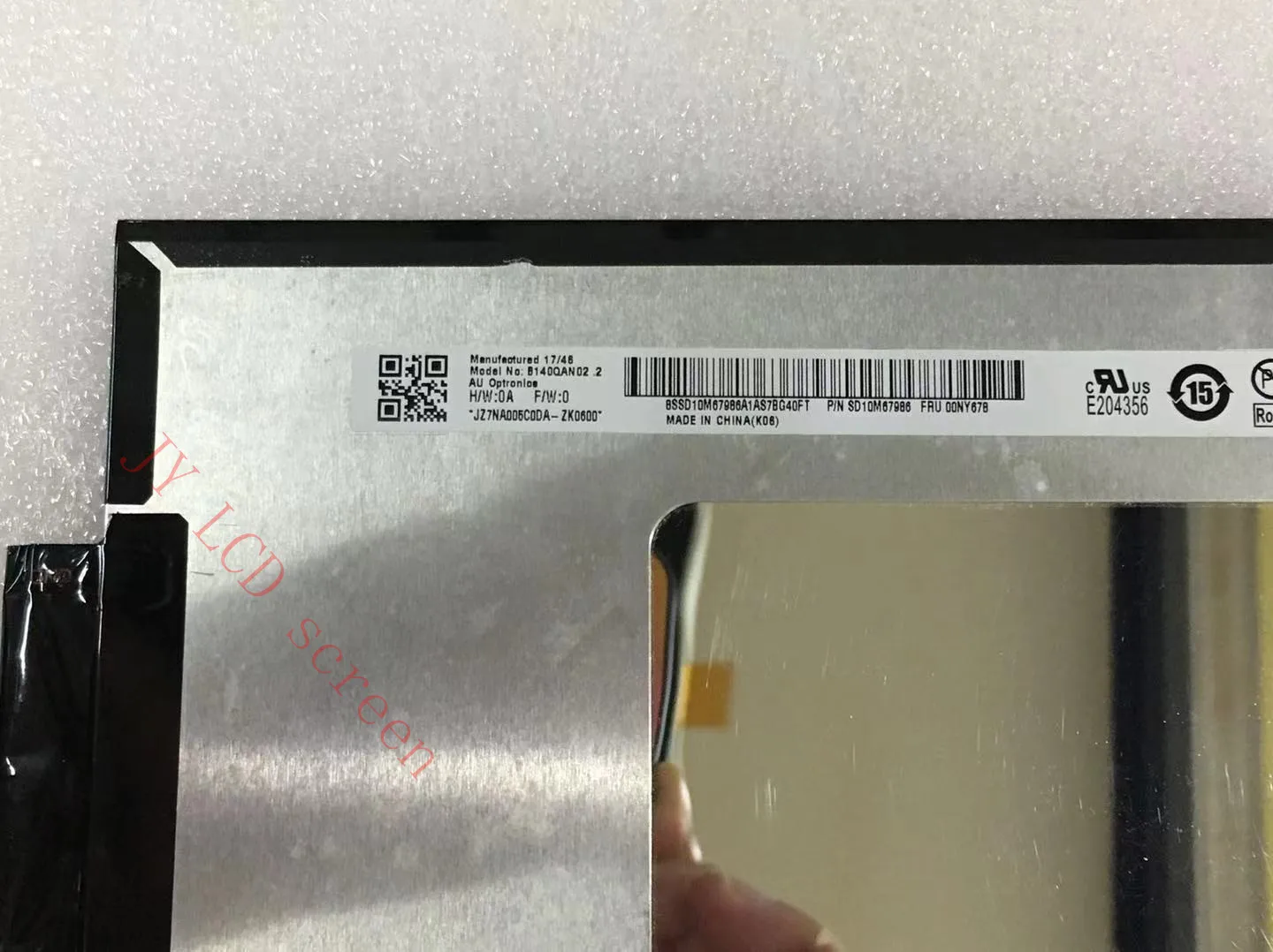 شاشة LED LCD مقاس 14.0 بوصة، مصفوفة IPS B140QAN02.2 2560x1440، شاشة غير تعمل باللمس B140QAN02.2 EDP