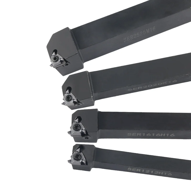 Portautensili per tornio SER1212H16 SER1616H16 SER2020K16 SER2525M16 SER3232P16 Utensile per tornitura CNC 10 PZ 16ER AG55 AG60 Inserto filettato in metallo duro 1.0-2.5 utensile di tornitura filettatura utensileria