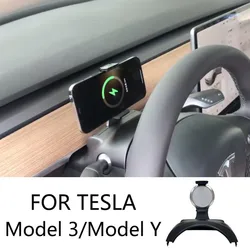 Soporte de teléfono para Tesla modelo 3, base de carga rápida para coche, 15W, para iPhone 12 13