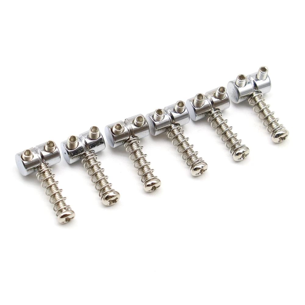 6pcs Jazzmaster Electric Guitar Bridge Saddle String Saddle for JM Electric Guitar Part Sliver