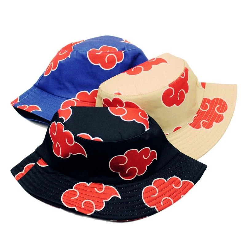 Outdoor Fisherman Cap Red Printed Luckey Clouds Dawn Cotton Panama Sun Protection Casual Street Men Women Bucket Hat Summer F96