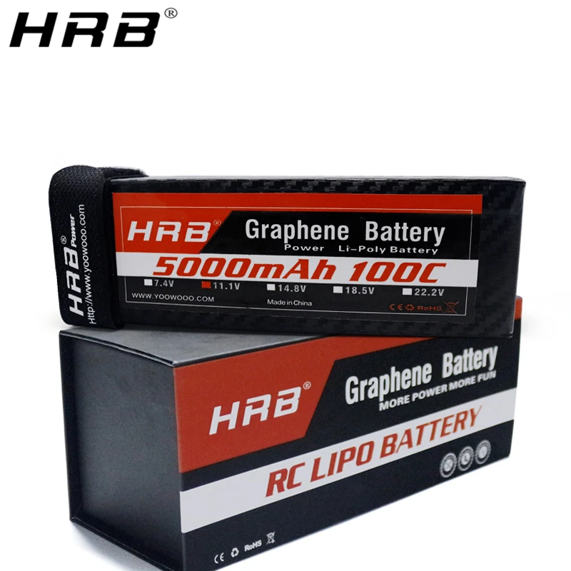 HRB Graphene 3S 11.1V Lipo Battery 5000mah 100C XT90 XT60 Deans EC5 T XT90-S For Racing Car Airplane Boat Truck RC Parts