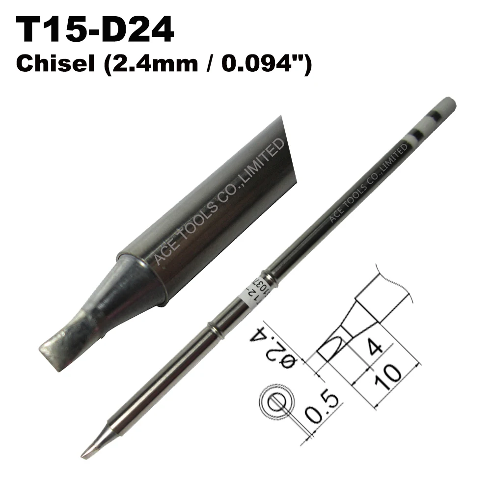 

T15-D24 Replacement Soldering Tip for HAKKO FM-203 FM-204 FM-206 FX-951 FX-950 FX-952 FX-9501 FM-2028 FM-2027 FM-2021 Handle