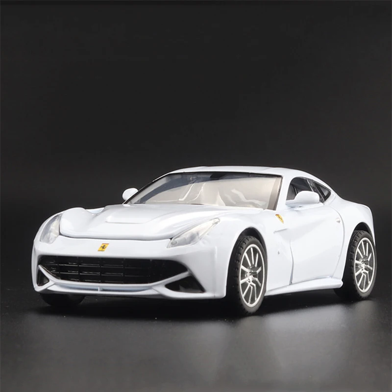 1:32 Ferrari-F12 Alloy Sports Car Diecast Sound And Light Pull Back Model Toy Vehicle Metal Supercar Simulaton Collection Toys