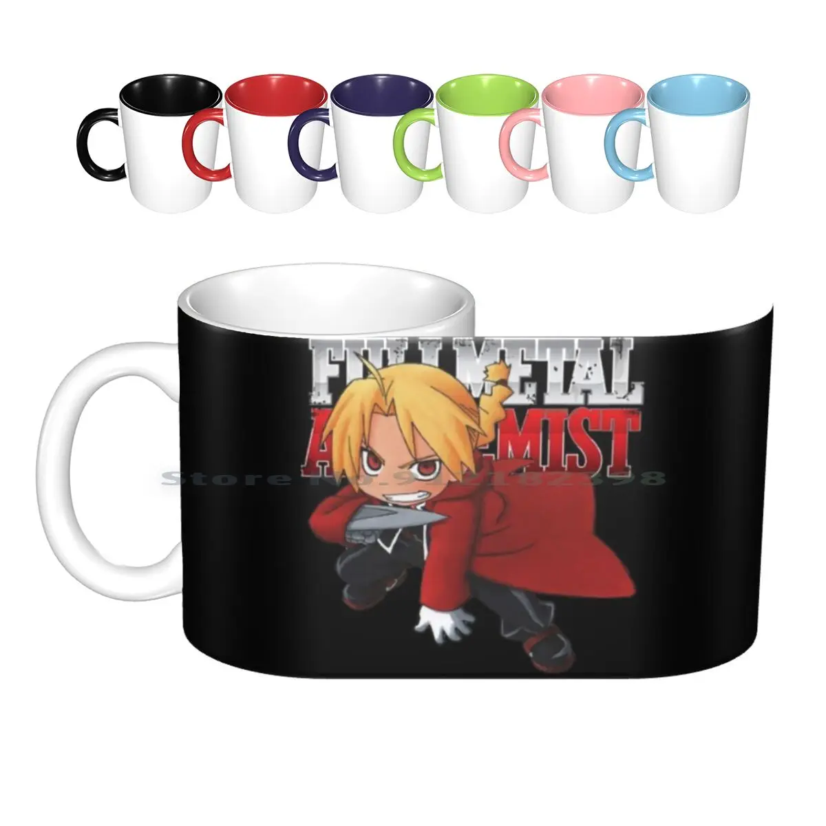 Fullmetal Alchemist Edward Cute Ceramic Mugs Coffee Cups Milk Tea Mug Fullmetal Alchemist Anime Fullmetal Alchemist Alphonse