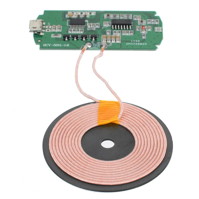 Universal 5V Wireless Charger Circuit Board Coil Wireless Receiver Charging Module For iPhone Huawei Xiaomi All Smartphone