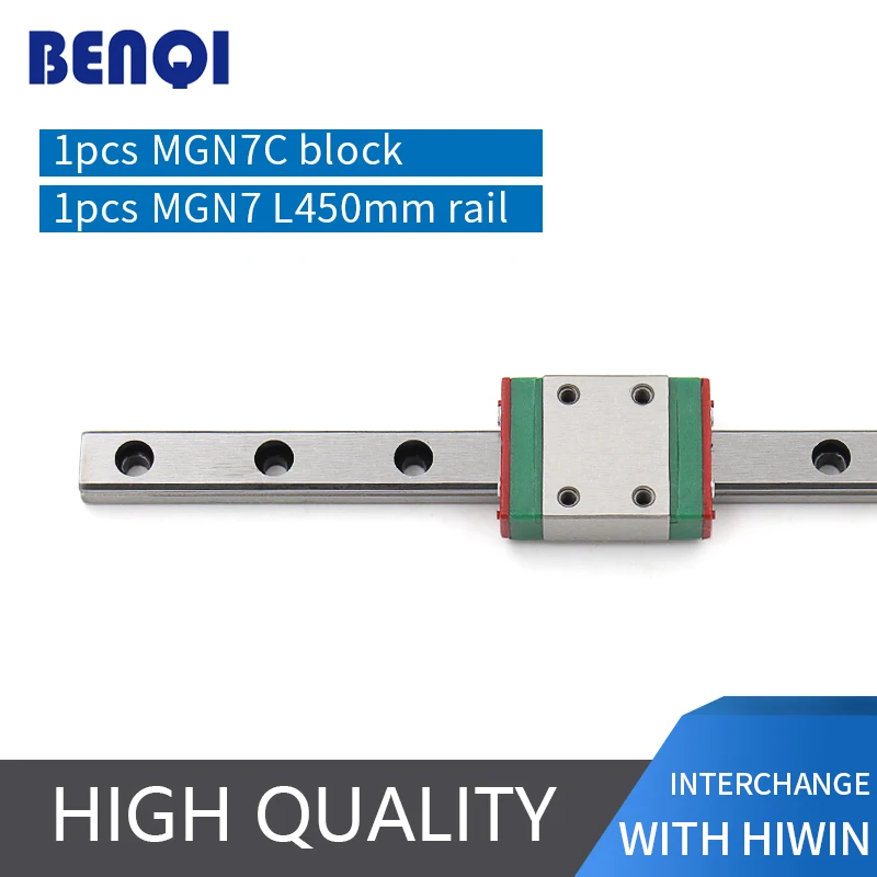 

economical cnc linear guideway MGN7 - L450mm+ MGN7C carriage 7mm small as a corn