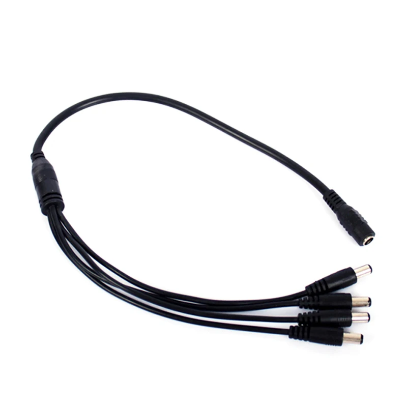 

2pcs/lot DC Female to 4 DC Male Power Splitter Adapter Cable for CCTV Security Camera Cable for Surveillance System