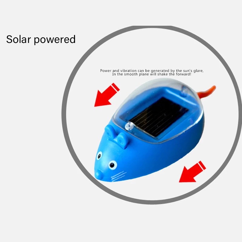 Solar toy car mouse Creativity Solar charging simulation mini mouse model Power Energy Solar playing fun gift children kids boys