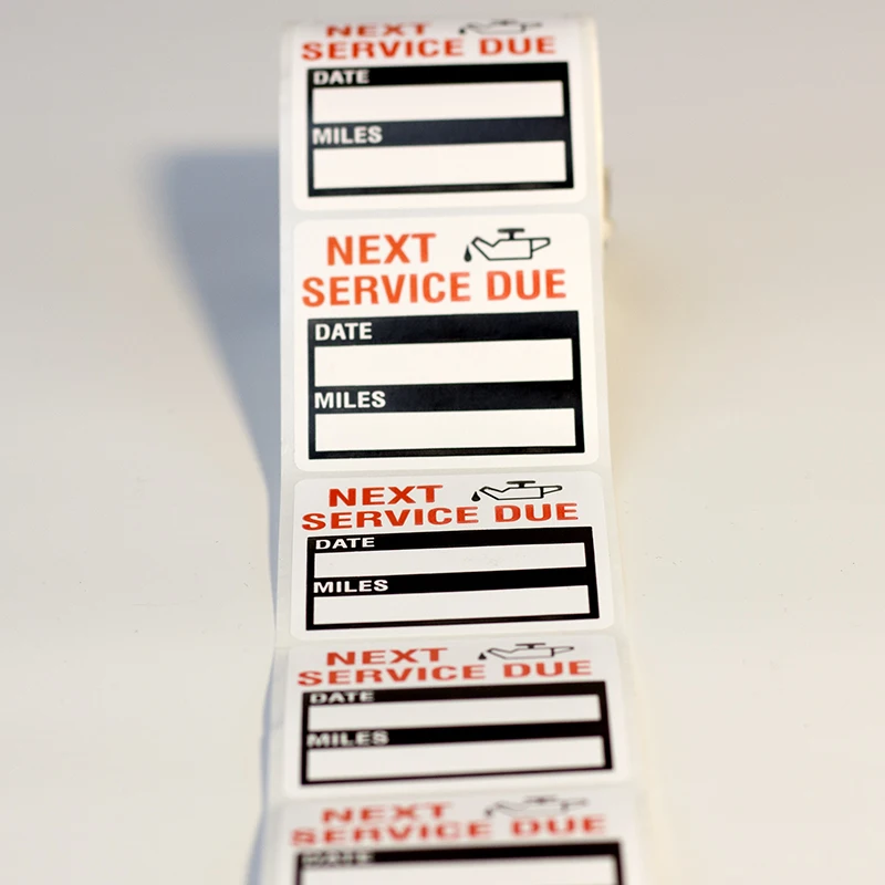 Auto Olie Onderhoud Herinnering Sticker Reparatie En Vervanging Autoruit Sticker Label Auto Sticker "Volgende Service Wijten"