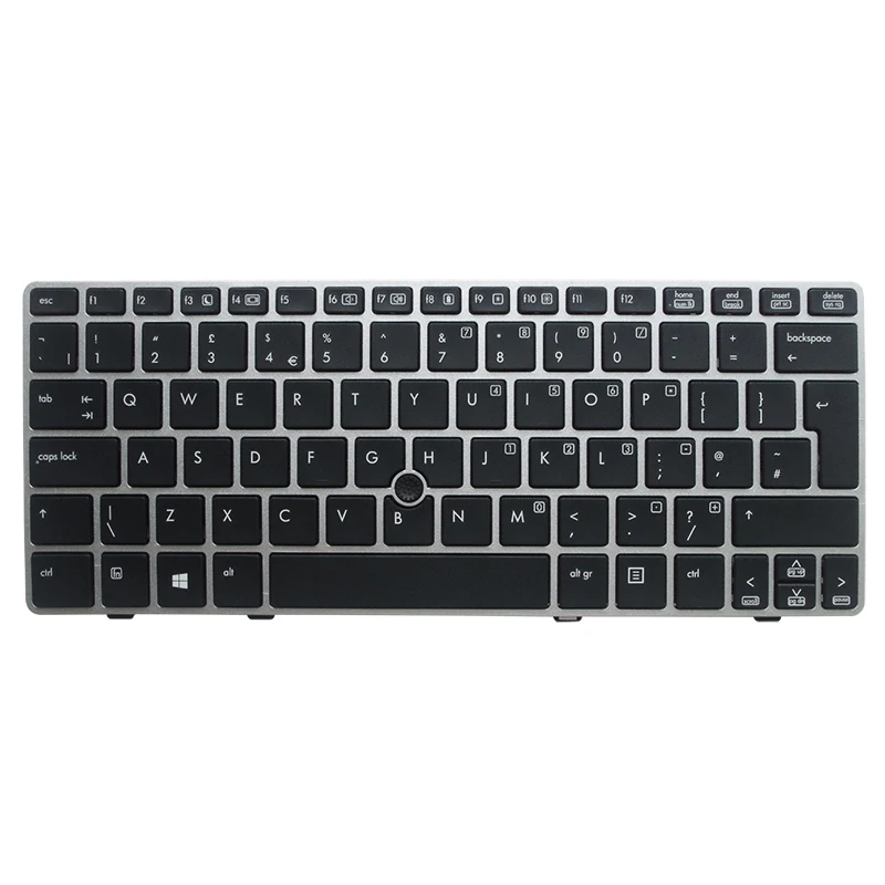 UK/US/SP/BR NEW keyboard for HP EliteBook 2560 2560p 2570 2570P England Laptop KB SILVER frame