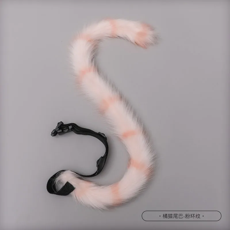 Plush Cat Ears Realistic Lolita Headband Wolf Ear Tail Set Cosplay Accessories Hand-made Simulation Animal Ears Halloween Props