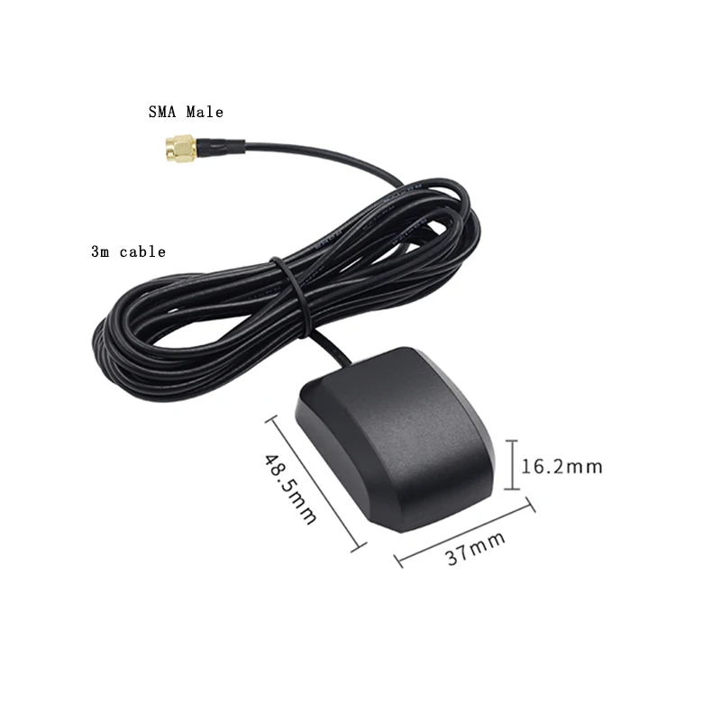 GPS+BD Dual Frequency Car Satellite Positioning Navigation Antenna High Gain 5dB Signal SMA Male Connector RG174 3m Cable