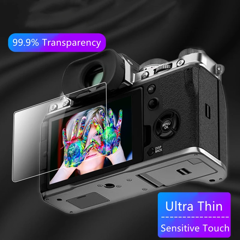 2 Chiếc Fuji XT4 XT3 Camera Kính Cường Lực 9H Camera Kính Cường Lực Bảo Vệ Màn Hình Cho Máy Ảnh Fujifilm Fuji X-T4 X-T3 x-T2 X-T1 X-H1 Camera