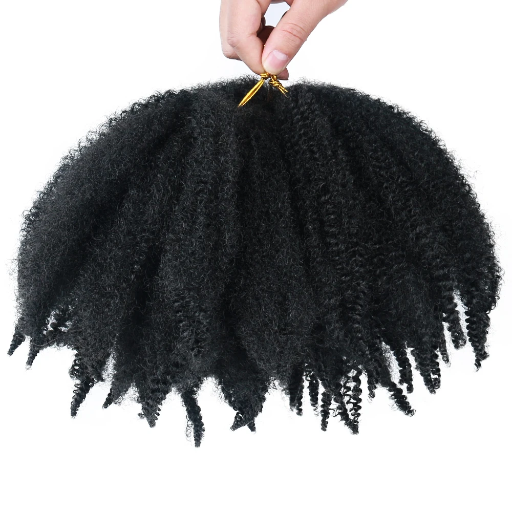 Amir Morbido Afro riccio crespo Trecce Torsione Crochet Dei Capelli Sintetici Intrecciare I Extensions Per Il Nero/bianco Delle Donne