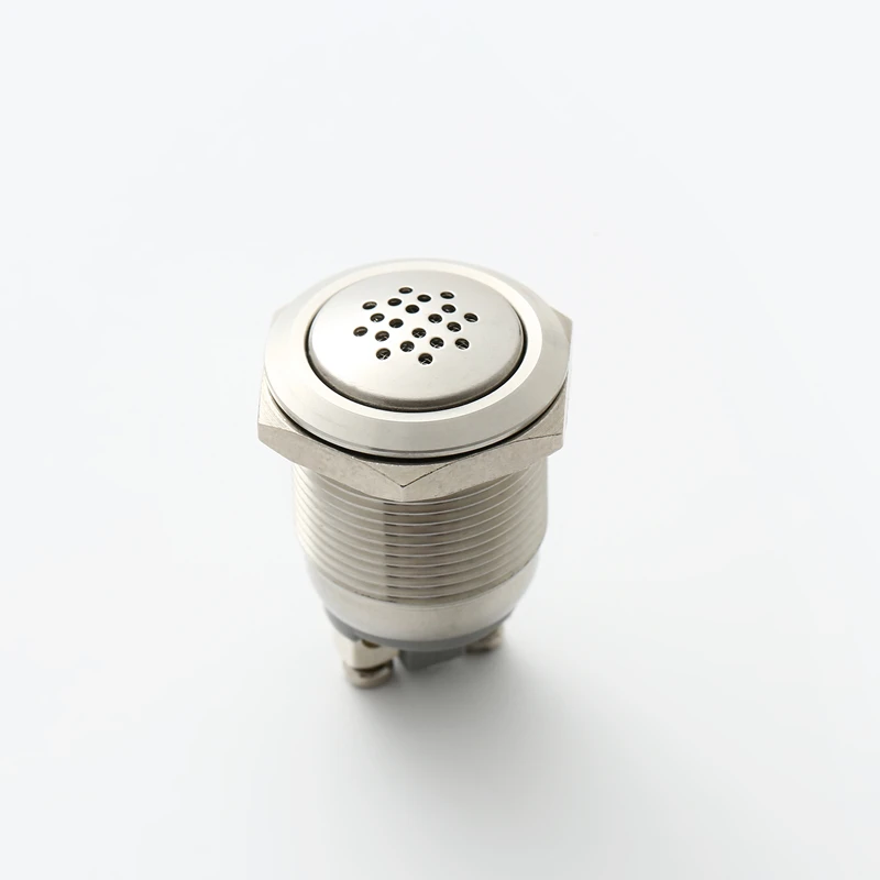 19mm continuous sound or  Discontinuous sound Buzzer 12V 24V Stainless steel body  (PM191B-M/12V)