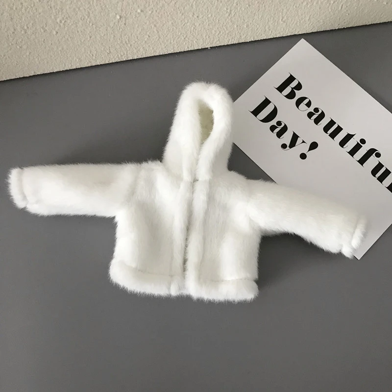 Outfits for Blythe Doll Clothes Soft Fur Coat with Hat Suit for Blyth, Licca, OB23, ob24, Azone, 19 Joint Body Dolls