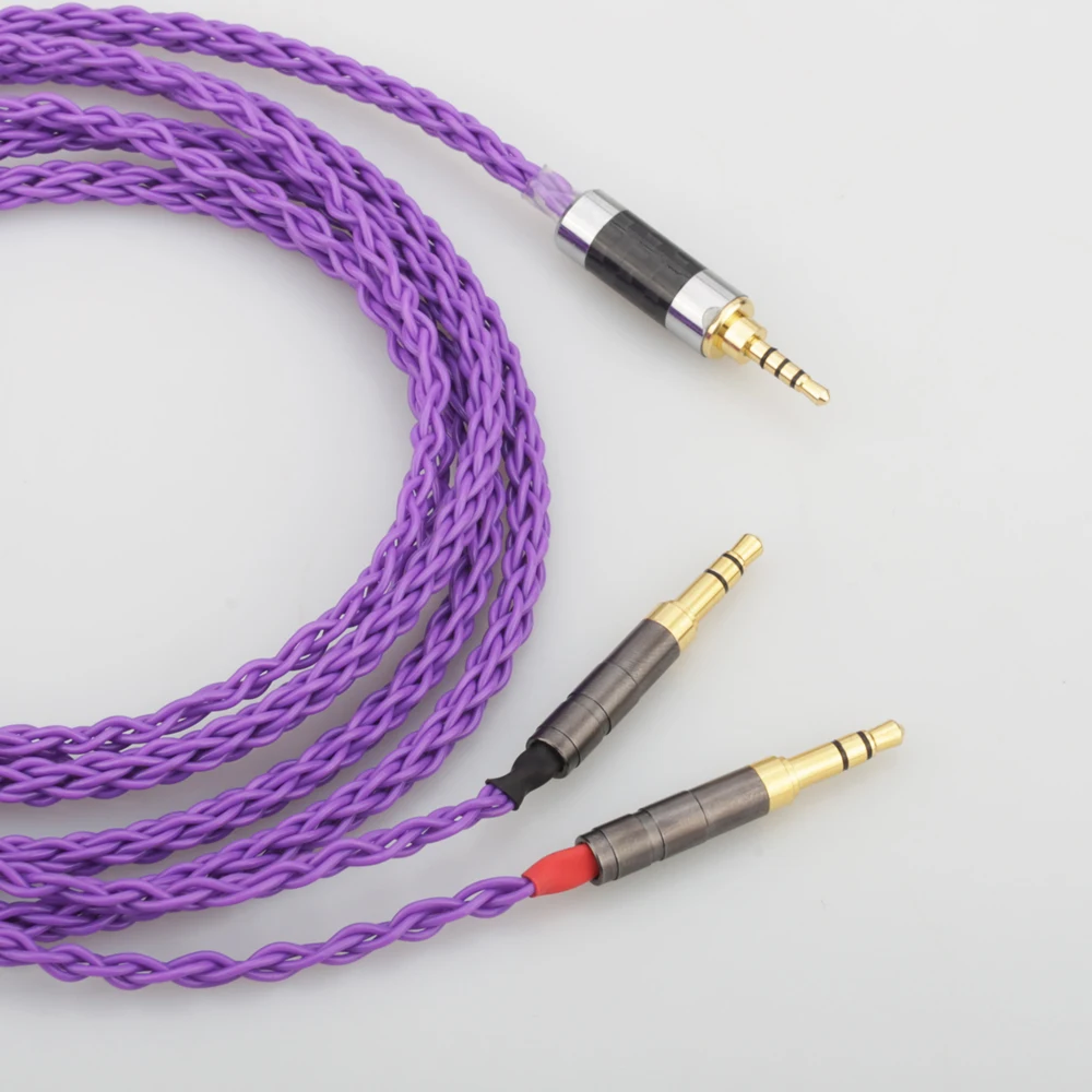 High Quality HIFI 8 Cores Silver Plated Headphone Upgrade Cables for Sundara Aventho focal elegia t1 t5p D7200 D600 D7100MDR-Z7