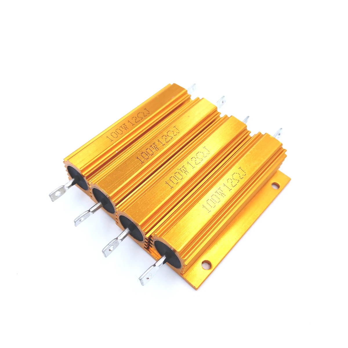 

5Pcs 180R 180ohm 180 12R 12ohm 12 R Ohm 100W Watt Aluminum Wirewound Power Metal Shell Case Resistor Resistance RX24