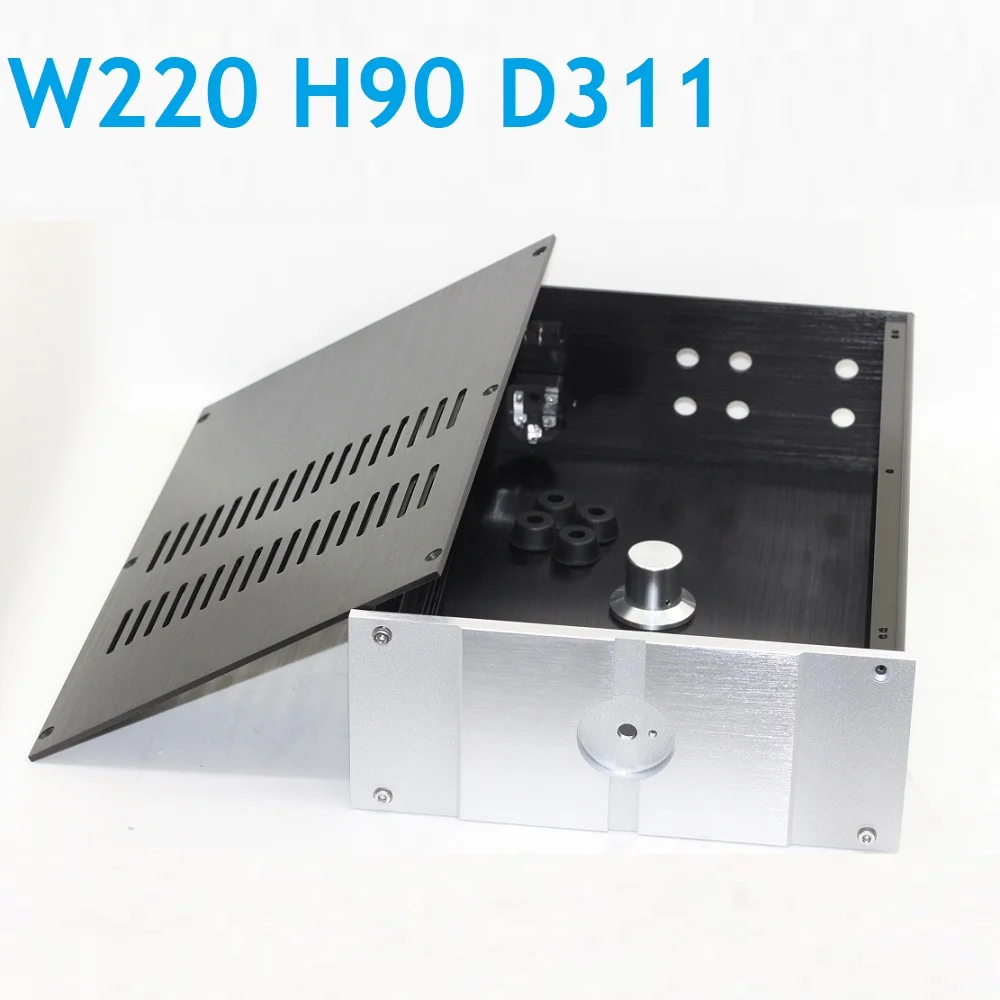 W220 H90 D311 Pass Preamp Amp Headphone Chassis DIY Anodized Aluminum Preamplifier Housing Power Amplifier Supply Case DAC Shell