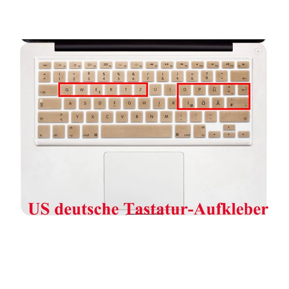 US Layout German Letters Deutsche Alphabet Keyboard Stickers for Macbook Pro 13